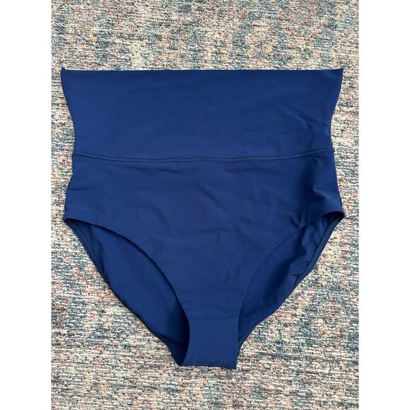 Jets Australia Jetset Fold Down High Waisted Bikini Bottom Pacific Blue NWT 10 - Picture 4 of 10